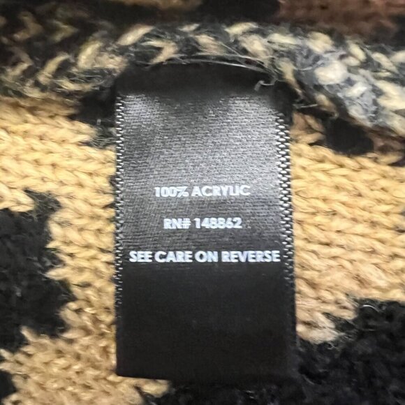 Torrid Size 1 Cheetah Print Heavy Knit Cardigan Tan/Black Open Front Fuzzy - Picture 9 of 9